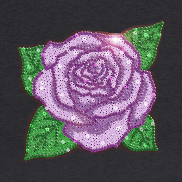 Purple Sequin Rose by Annelie